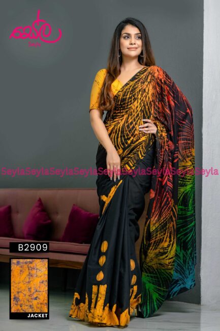 Multicolored Batik Saree B2909