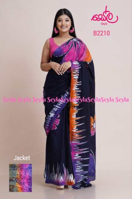 Multicolored Batik Saree B2210