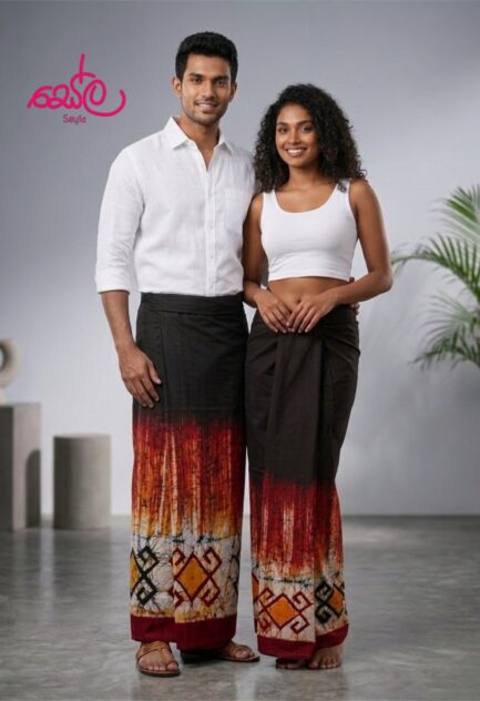 Black and Red batik Sarong